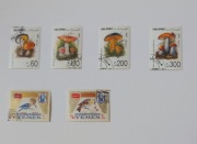 Zestaw znaczków JEMEN – Grzyby (1990) i Ptaki (Królestwo) - 6 szt.