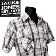 *XXL JACKS &JONES FAJNY TYŁ KLASYK KOSZULA MĘSKA KRÓTKI RĘKAW LATO BAWEŁNA