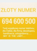 Złoty numer GOLD 694 600 500