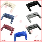 LEGO 3839 PŁYTKA 1x2 z prętami biały czarny c czerwony niebieski j c szary