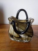 Szklana torebka kolorowe grube szkło Unikat ZOBACZ