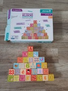 Drewniane klocki Elefun literki cyferki