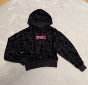 Converse czarna bluza z kapturem dres modna 128/140 8/10l jesień zima