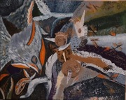 Obraz ręcznie malowany abstrakcja "Dziwadło"