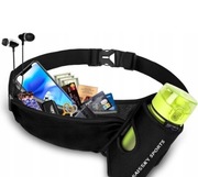 SASZETKA DO BIEGANIA HAISSKY UCHWYT NA BUTELKĘ SŁUCHAWKI TELEFON    CZARNE