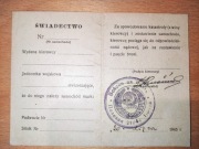 Dowód rejestracyjny 1945 PRL unikat 