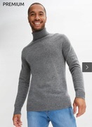 Sweter wełniany męski r.60/62, 80% wełna merynos 20% kaszmir