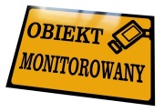 Dowolna treść metal tabliczka obiekt monitorowany Teren prywatny monitoring