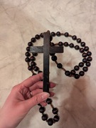 Wielki różaniec drewniany 