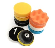 Zestaw gąbek polerskich 80 mm + pad + trzpień M10