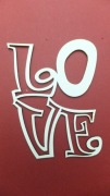 Dekoracyjny napis LOVE bez ramki