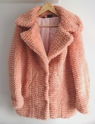 RAINBOW BONPRIX Łososiowa kurtka futro r 42 XL