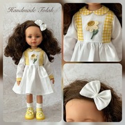 Sukienka , spinka do włosów dla lalek Paola Reina 32cm