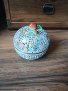 Wielka bomboniera Herend recznie malowana kwiaty