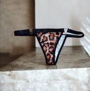 Dół do stroju bikini strój kąpielowy ozdobne serduszka panterka r XS