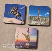 Magnes na lodówkę Sankt Petersburg. Rosja. Leningrad. Kpl.3szt. 