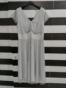 Sukienka srebrna świecąca brokat wesele, bal L/XL