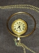 Pozłacany zegarek wisiorek Czajka