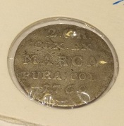 Moneta półzłotek/2 grosze srebrne 1769r. IS, ŁADNA,szczegóły,patyna,stan:2+