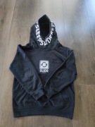 Reporter bluza z kapturem czarna napisy 158/164