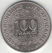 Afryka Zachodnia (BCEAO) 100 franków 1980 - 26 mm - nr 2