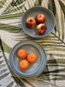 Zestaw Talerz obiadowy Głęboki Miska Tres Chic Niebieski Złota lamówka