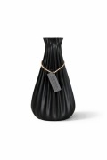 Nowoczesny wazon dekoracyjny HOM3A | Czarny Mat | 25 cm
