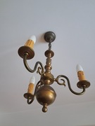 Żyrandol 3-świecowy, mosiądzowany