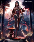 Figurka druk 3D żywica " Marvel Rivals - Psylocke - F1735 " - 180 mm