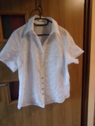 Biała bluzka damska ażurowa M/ L - patrz opis