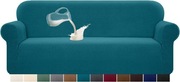 Żakardowy Pokrowiec na Kanapę Sofę 2 osobowa Hydrofobowy niebiesko-zielony