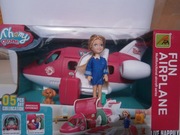 SAMOLOT pasażerski Z KAPITANEM STATKU/stewardesą 55 CM HIT 30 CM