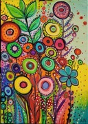 A. Maj DUŻY OBRAZ 70x50cm MALOWANY Łąka