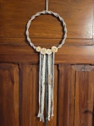 Makramowy wianek 25cm na obręczy sznurek 5mm boho styl