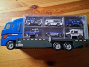 Coolplay Super Truck Tir Transporter + 9 Aut + Helikopter | Duży Zestaw