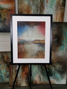 Pejzaż/abstrakcja, A3, mixed media, Monika Seroka