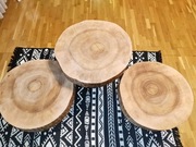 Stolik kawowy loft plaster drewna 