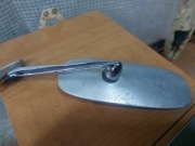 Lusterko wsteczne, mosiężne,  chro.owane, do zabytkowego samochodu