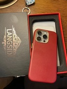 LANGSIDI włoskie etui z prawdziwej skóry dla Magsafe etui na iPhone 15 Pro