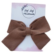 Kokarda lniana elegancka na spince