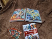 Lego NinJago Karty ok 300 szt + dwa albumy + książka encyklopedia