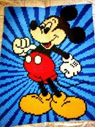 KOCYK KOC CUDEŃKO + MYSZKA MIKI + WYJĄTKOWY + HANDMADE 145x117cm