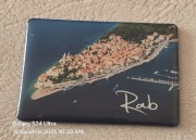 Magnes na lodówkę RAB wyspa Chorwacja. Morze Adriatyckie. Morze Śródziemne 