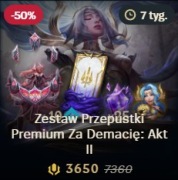 League of Legends – Zestaw Przepustki Aktu 2. Za Demacię (3650 RP)  LOL