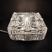 Plafon, kinkiet - masywny klosz - oryginalny wzór, lata 70.