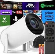 PROJEKTOR RZUTNIK MINI PRZENOŚNY ANDROID LED WIFI FULL HD SMART TV