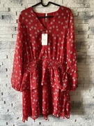 Czerwona sukienka Pepe Jeans w stokrotki Melina rozmiar L