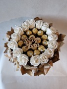 Słodki bukiet Ferrero Rocher róże mydlane ŚLUB URO