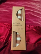 Nowy zestaw trzech świec stołowych 