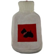 TERMOFOR GUMOWY W POKROWCU PLUSZOWY OGRZEWACZ NA WODĘ W SWETERKU DUŻY 2L 